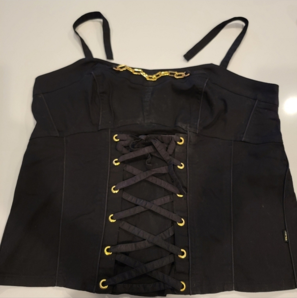 TRIPP NYC Black & Gold Corset Plus Size 3